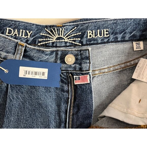 NWT $355 Daily Blue by Adrian Goldschmied LOVE 26  Cotton USA Barrel Legs - Picture 10 of 14